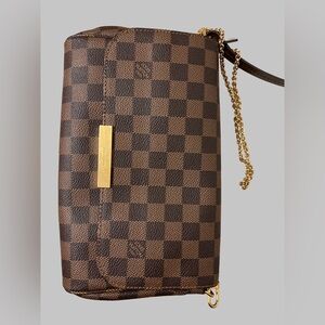 Louis Vuitton Damier Ebene Favorite MM/SD3136 leather strap and chain link strap